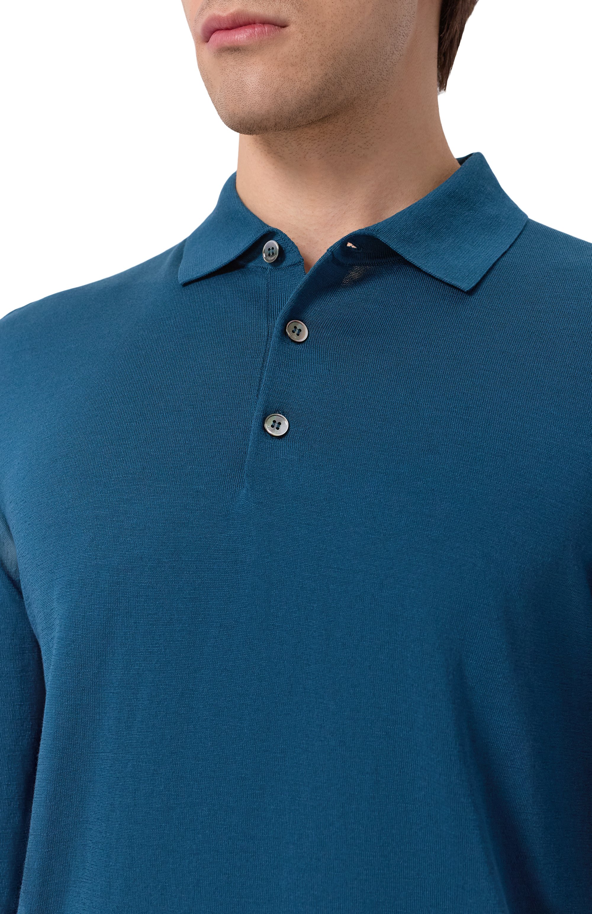 Поло из шелка и хлопка 12 STOREEZ, арт. 136310, фото 5