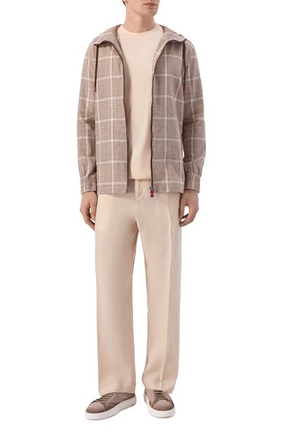 Мужские льняные брюки KITON, арт. UPKN088K0708H