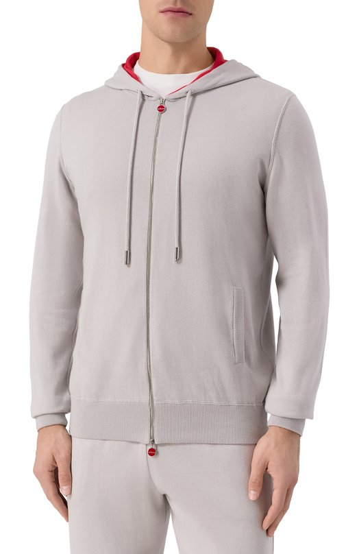 Хлопковая толстовка Kiton UMK1050V163 Серый  UMK1050V163 Фото 3