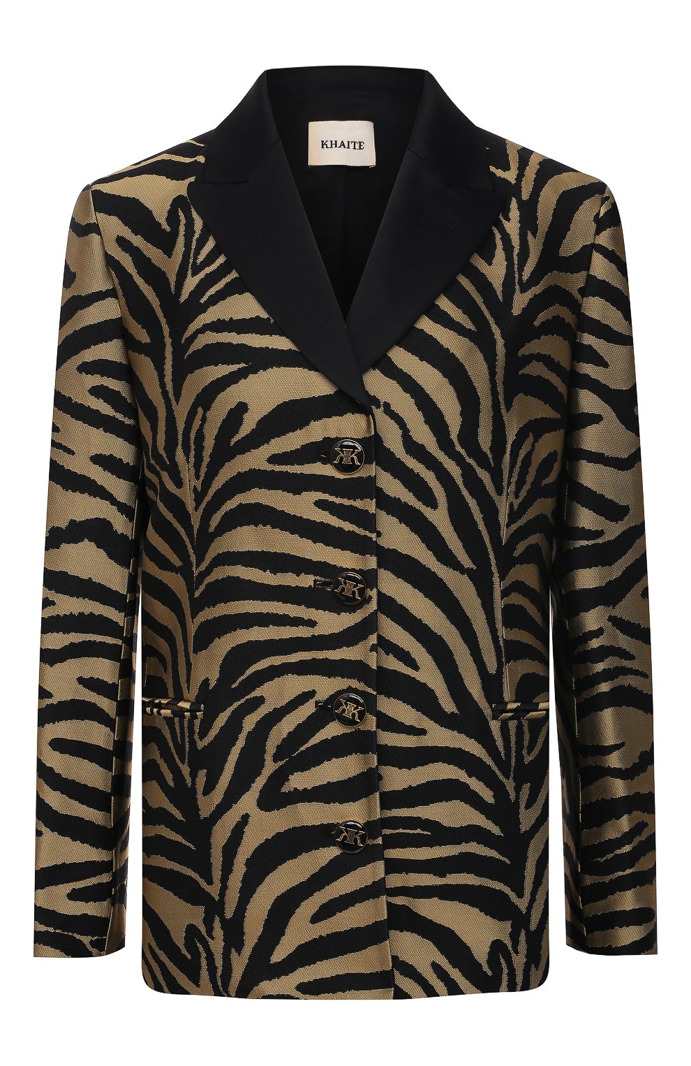 Жакет из вискозы KHAITE светло-коричневого цвета по цене 205500 руб., арт. 6035450/J0AN, фото 1 Жакет из вискозы KHAITE, арт. 6035450/J0AN, фото 1