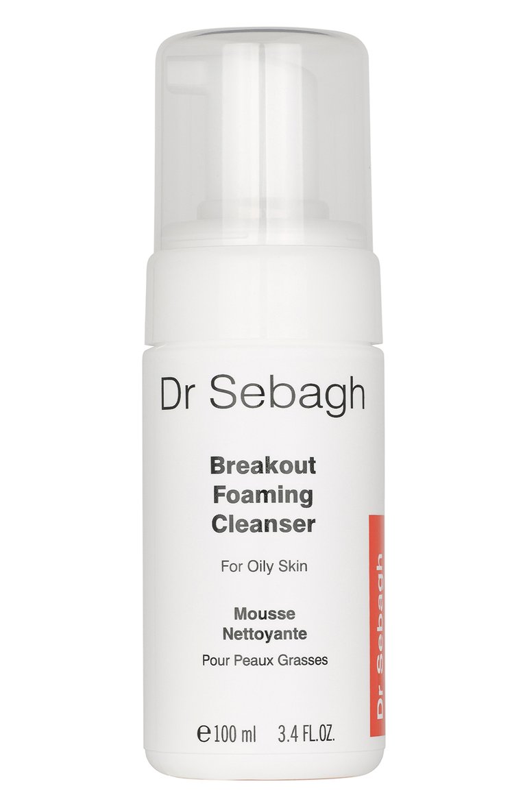 Очищающая пенка для жирной кожи и кожи с акне breakout foaming cleanser. for oily & acne prone skin (100ml) DR SEBAGH бесцветного цвета, арт. 2009 | Фото 1 (Тип продукта: Пенки / Муссы; Статус проверк�и: Проверена категория; Назначение: Для лица; Нос: Не проставлено; Региональные ограничения белый список (Axapta Mercury): Не проставлено; Ограничения доставки: flammable)