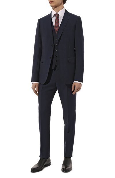 Шерстяной жилет GUCCI темно-синего цвета по цене 128160 руб., арт. 452587 Z592B, фото 2 Шерстяной жилет GUCCI, арт. 452587 Z592B, фото 2