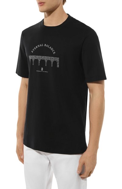 Хлопковая футболка BRUNELLO CUCINELLI, арт. M0B138413, фото 3