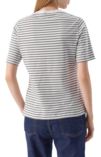 Хлопковая футболка WINDSOR белого цвета по цене 18900 руб., арт. 52 DT205 10015934, фото 4 Хлопковая футболка WINDSOR, арт. 52 DT205 10015934, фото 4