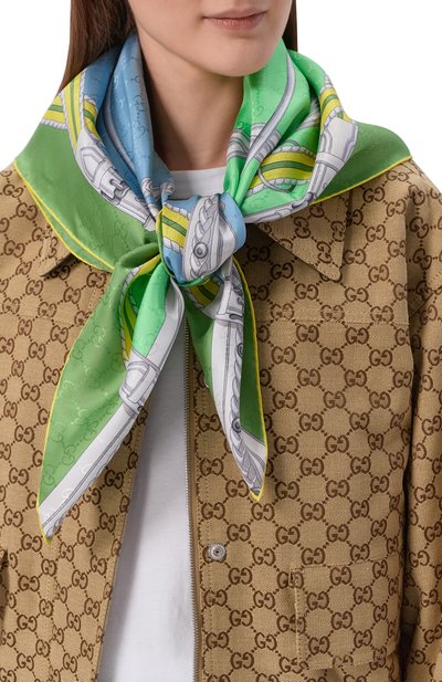 Шелковый платок GUCCI, арт. 767130/3G009, фото 2