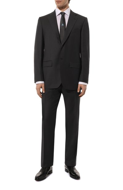 Сорочка изо льна и хлопка CANALI серого цвета по цене 32350 руб., арт. X05/GD02821, фото 2 Сорочка изо льна и хлопка CANALI, арт. X05/GD02821, фото 2