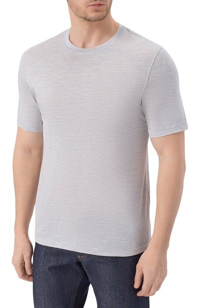 Футболка из шелка и хлопка BRUNELLO CUCINELLI, арт. MD8211308, фото 3