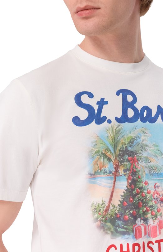 Хлопковая футболка MC2 Saint Barth ARN0001-00834I/ARN0TT Белый  ARN0001-00834I/ARN0TT Фото 5