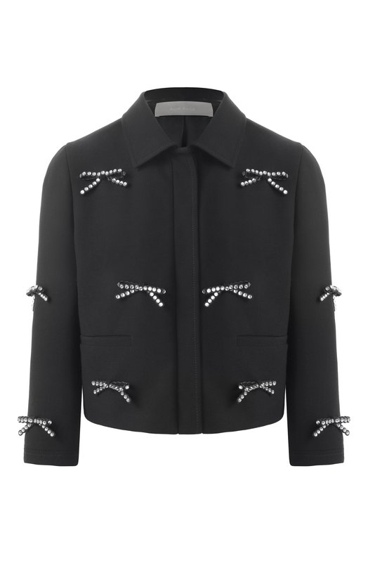 Жакет с отделкой стразами Elie Saab J0108 Чёрный J0108