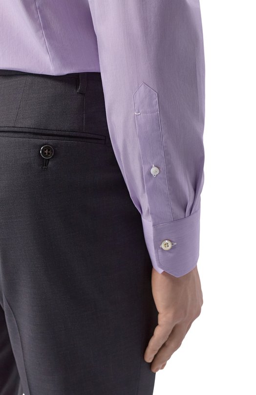 Хлопковая сорочка Giampaolo 908/TS15106 Сиреневый  908/TS15106 Фото 5