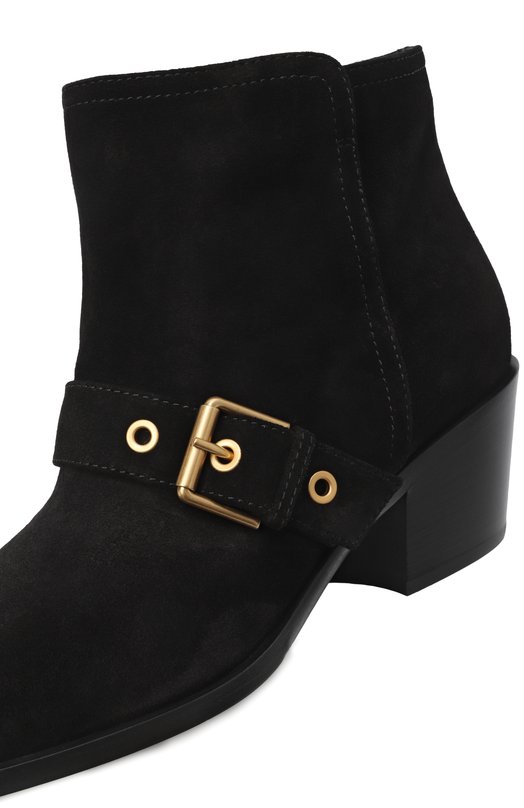 Замшевые ботильоны Gianvito Rossi G05627.SUENER0 Чёрный  G05627.SUENER0 Фото 7