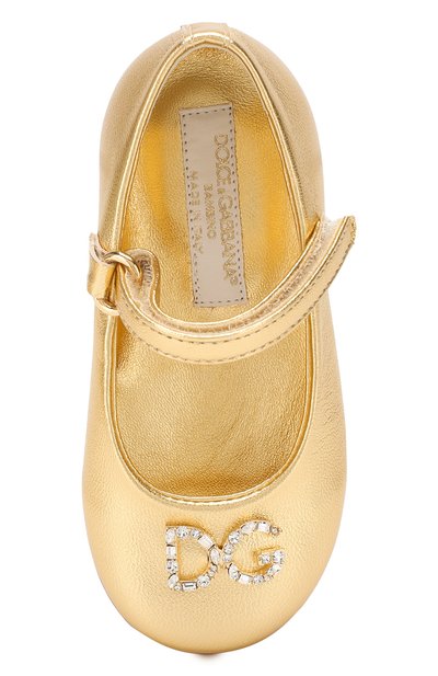 Кожаные балетки DOLCE & GABBANA, арт. D20057/A6C66/19-28, фото 4