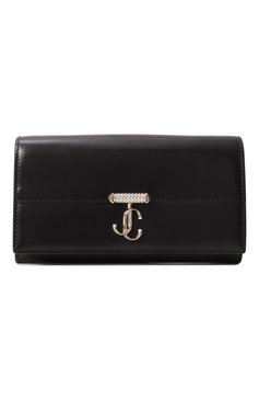 Женский клатч avenue JIMMY CHOO черного цвета, арт. AVENUE WALLET/CHAIN/RAM | Фото 1 (Материал: Натуральная кожа; Размер: mini; Женское Кросс-КТ: Вечерняя сумка, Клатч-клатчи)