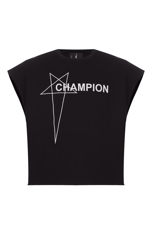 Хлопковая майка Rick Owens x Champion Rick Owens CM01E1668/CHJG Чёрный CM01E1668/CHJG