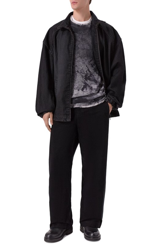 Хлопковые брюки Transit CFUTRBC125 Чёрный  CFUTRBC125 Фото 2