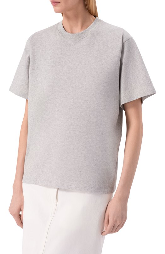 Хлопковая футболка Loulou de Saison TELANT0 LDS Серый  TELANT0 LDS Фото 3