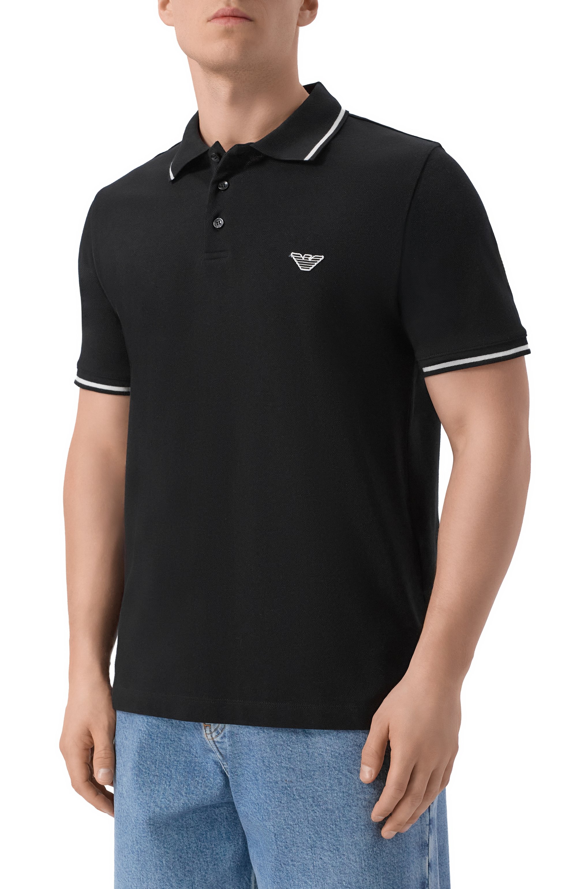 Хлопковое поло EMPORIO ARMANI, арт. EM001380/AF20424, фото 3