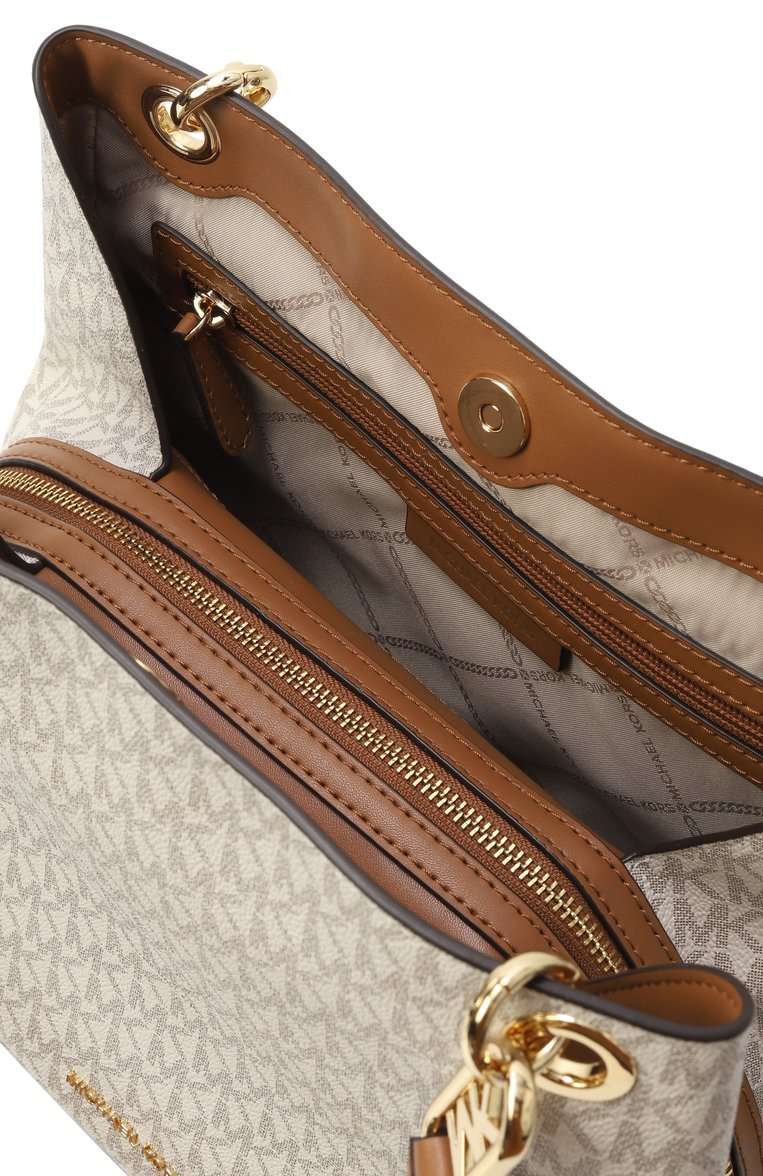 Женская сумка-тоут kensington large MICHAEL MICHAEL KORS кремового цвета, арт. 30F3G8KT7B | Фото 5 (Материал: Экокожа; Размер: large)