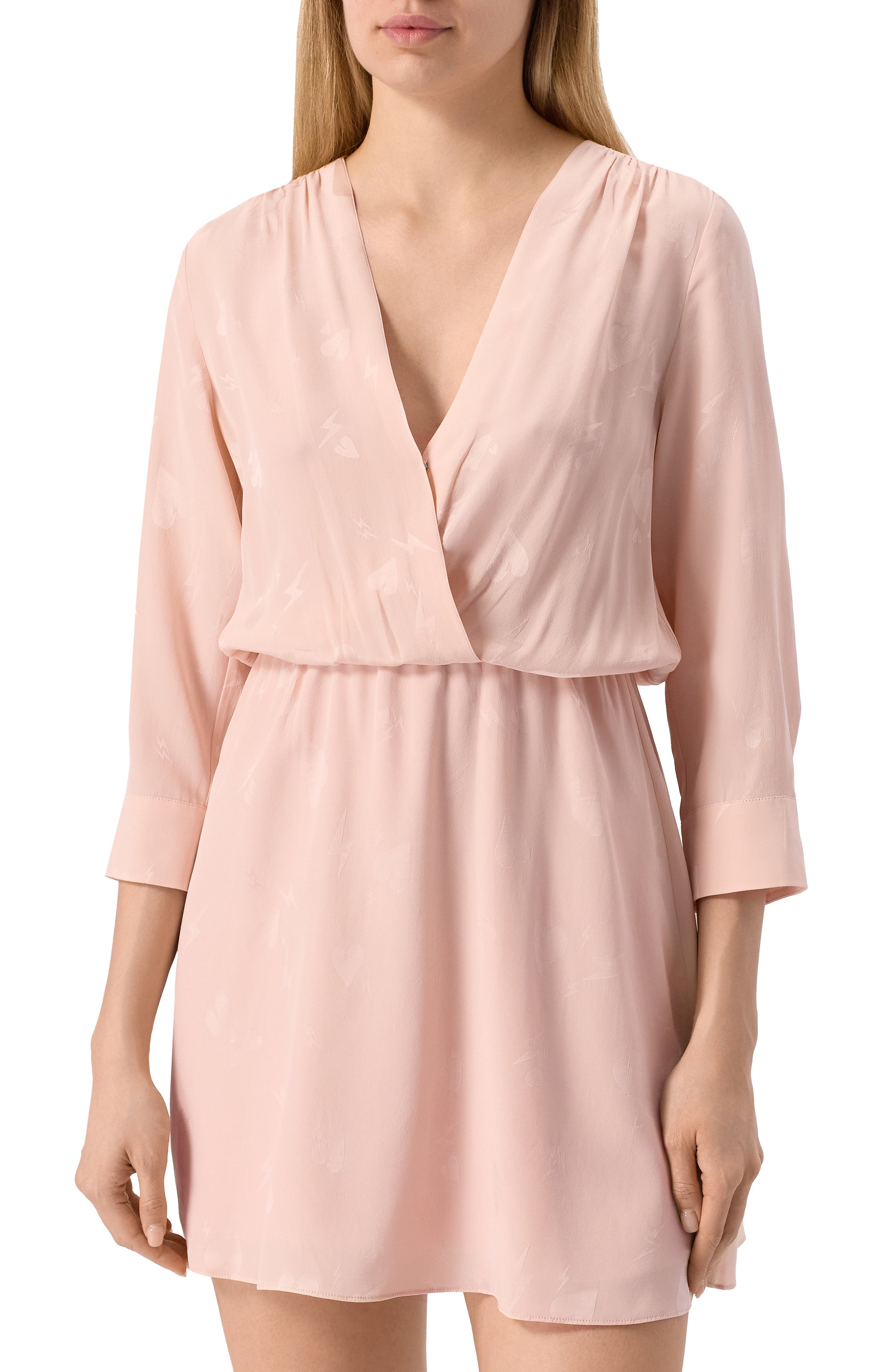 Шелковое платье ZADIG AND VOLTAIRE розового цвета по цене 72100 руб., арт. WWDR02526, фото 3 Шелковое платье ZADIG AND VOLTAIRE, арт. WWDR02526, фото 3