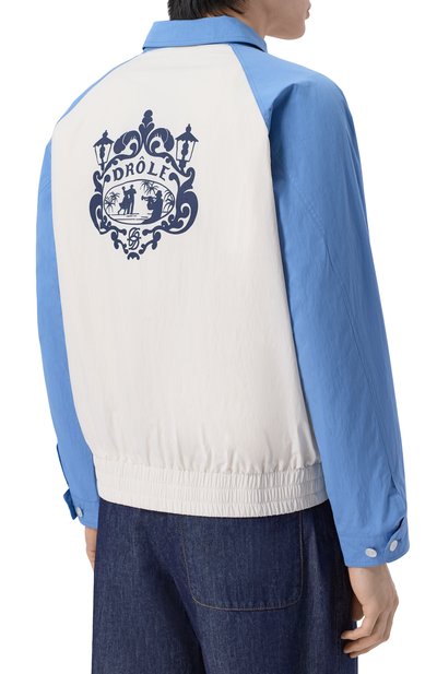 Хлопковый бомбер DROLE DE MONSIEUR белого цвета по цене 49800 руб., арт. K-JT275-C0239-0W, фото 4 Хлопковый бомбер DROLE DE MONSIEUR, арт. K-JT275-C0239-0W, фото 4