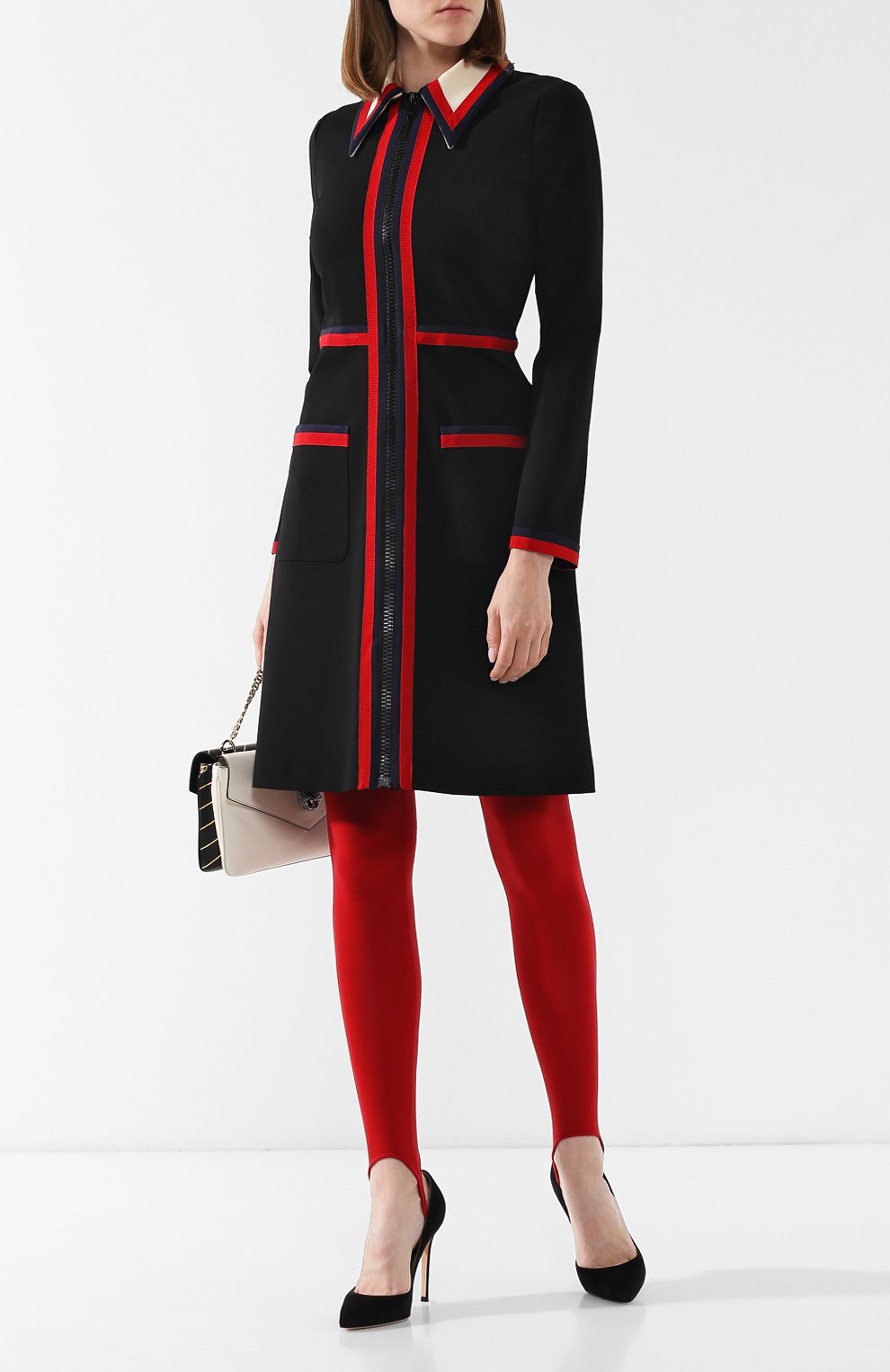 Платье на молнии с контрастной отделкой GUCCI, арт. 538743/X927B, фото 2