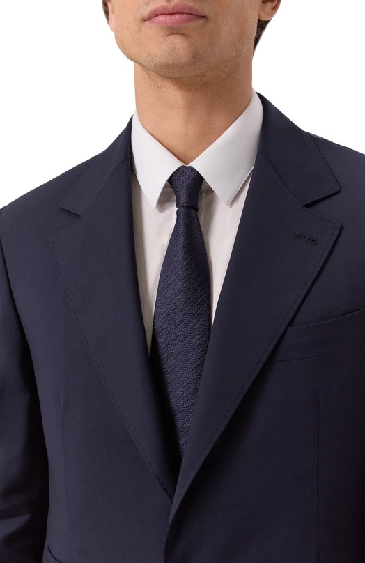 Шелковый галстук Canali 18/HJ04360 Синий  18/HJ04360 Фото 2
