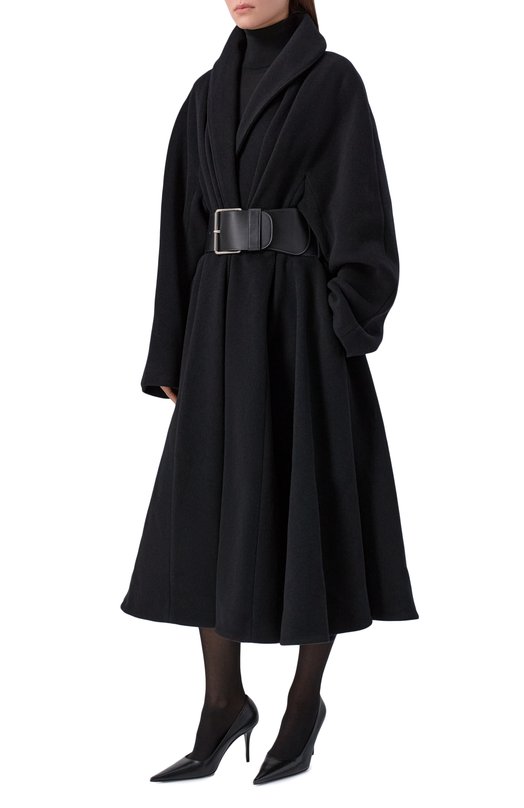 Шерстяное пальто Balenciaga 850600/TKU04 Чёрный  850600/TKU04 Фото 3