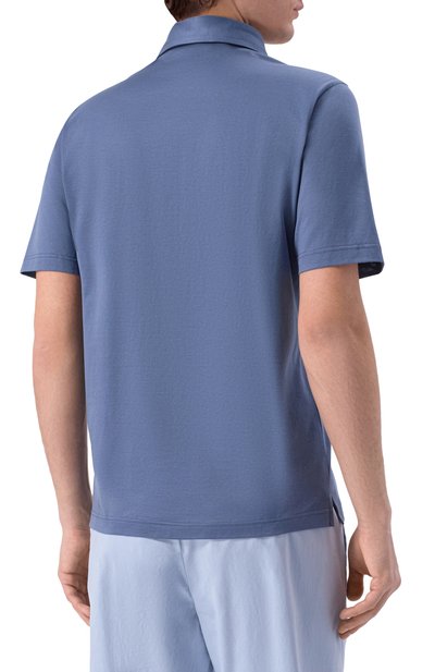 Хлопковое поло GRAN SASSO синего цвета по цене 19950 руб., арт. 60103/74002, фото 4 Хлопковое поло GRAN SASSO, арт. 60103/74002, фото 4