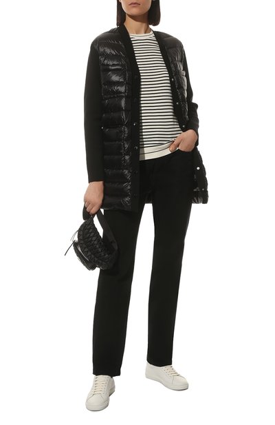 Хлопковый пуловер MONCLER черно-белого цвета по цене 52850 руб., арт. H1-093-9C000-10-M1594, фото 2 Хлопковый пуловер MONCLER, арт. H1-093-9C000-10-M1594, фото 2