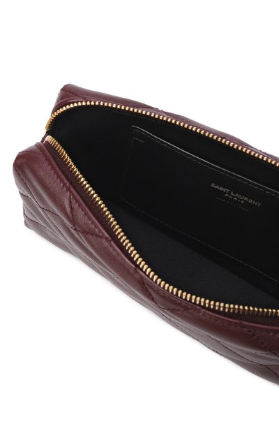 Кожаная косметичка cassandre bijou SAINT LAURENT бордового цвета по цене 136500 руб., арт. 863181/1EL07, фото 3 Кожаная косметичка cassandre bijou SAINT LAURENT, арт. 863181/1EL07, фото 3