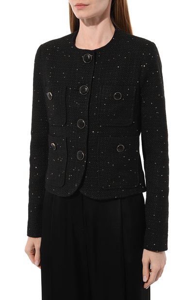 Жакет ELIE SAAB черного цвета по цене 245500 руб., арт. 15435, фото 3 Жакет ELIE SAAB, арт. 15435, фото 3