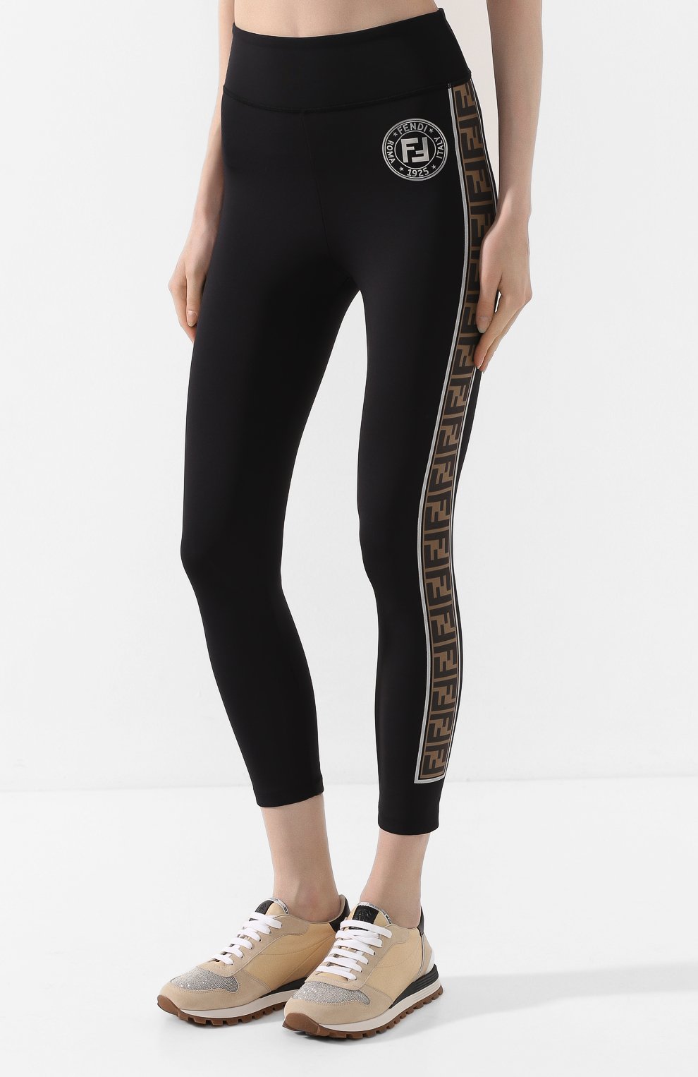 Легинсы FENDI черного цвета по цене 34900 руб., арт. FAB060 AB4A, фото 3 Легинсы FENDI, арт. FAB060 AB4A, фото 3