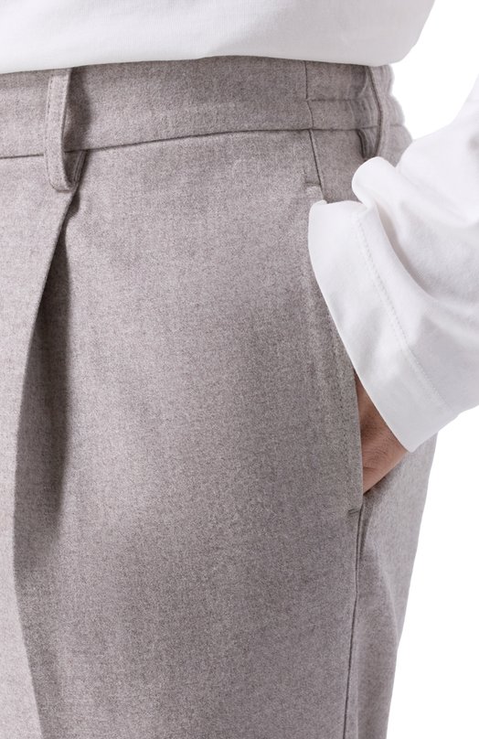 Брюки из шерсти и кашемира Capobianco 19M808.FA00. Бежевый  19M808.FA00. Фото 5