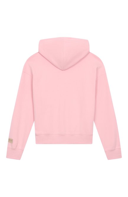 Детский хлопковое худи MSGM KIDS светло-розового цвета, арт. S5MSJUHS166 | Фото 2 (Драгоценные камни: Проставлено; Материал внешний: Хлопок; Рукава: Длинные; Материал сплава: Проставлено)