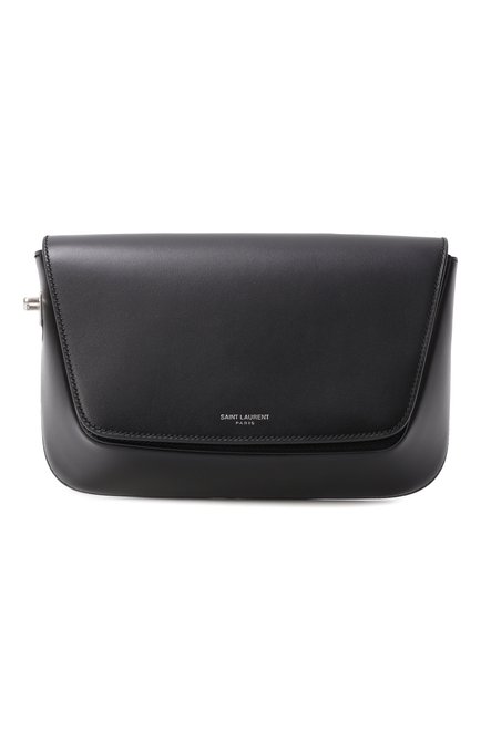 Мужская сумка SAINT LAURENT черного цвета, арт. 821003/2R20E | Фото 1 (Драгоценные камни: Проставлено; Размер: small; Ремень/цепочка: На ремешке; Материал сплава: Проставлено; Материал: Натуральная кожа)