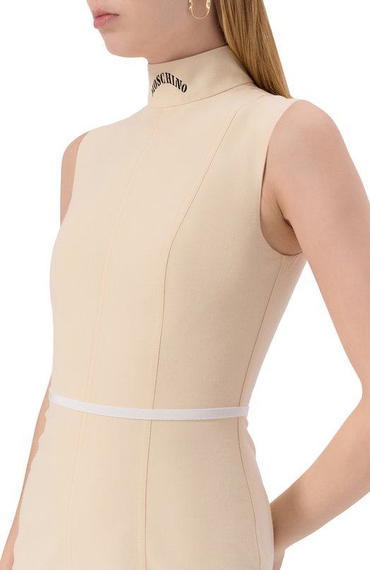 Хлопковое платье Moschino A0436/5436 Кремовый  A0436/5436 Фото 4