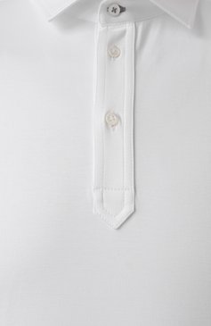 Мужское хлопковое поло BRUNELLO CUCINELLI белого цвета, арт. M0B133936 | Фото 6 (Длина (для топов): Стандартные; Рукава: Короткие; Драгоценные камни: Проставлено; Материал сплава: Проставлено; Застежка: Пуговицы; Стили: Кэжуэл; Материал внешний: Хлопок; Принт: Без принта; Кросс-КТ: Джерси; Мужское Кросс-КТ: Футболка-одежда)