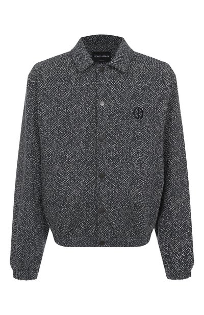 Мужской бомбер из хлопка и кашемира GIORGIO ARMANI, арт. GM002488/AF20656