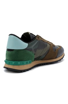 Мужские комбинированные кроссовки rockrunner VALENTINO хаки цвета, арт. UY2S0723/TCC | Фото 4 (Материал внешний: Текстиль, Кожа; Региональные огр�аничения белый список (Axapta Mercury): Не проставлено, RU; Материал сплава: Проставлено; Стили: Классический; Материал утеплителя: Без утеплителя; Материал внутренний: Текстиль; Подошва: Массивная; Драгоценные камни: Проставлено; Длина стельки: 25,0, 25,3, 25,6, 26,0, 26,3, 26,6, 27,0, 27,3, 27,6, 28,0, 28,3, 28,6, 29,0, 29,6; толщина подошвы: 3,5; ширина носка стельки: 8,7, 8,6, 8,8, 9, 9,2, 9,5, 9,3, 9,8)