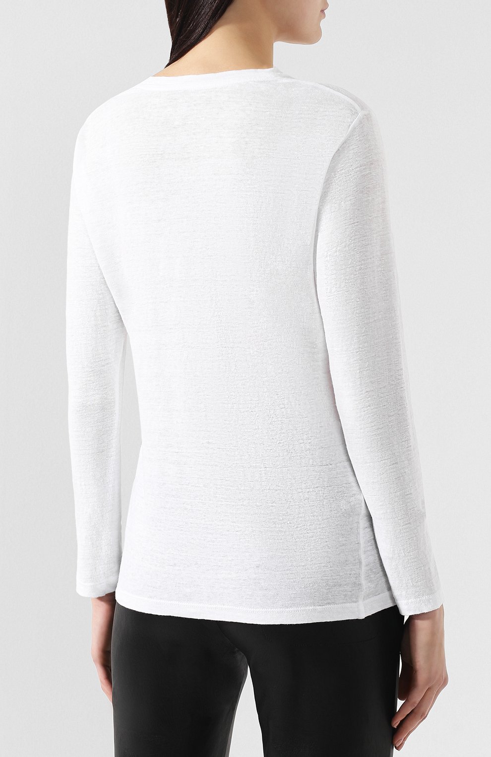Льняной лонгслив ISABEL MARANT ETOILE белого цвета по цене 16650 руб., арт. TS0404-00M004E/KAAR0N, фото 4 Льняной лонгслив ISABEL MARANT ETOILE, арт. TS0404-00M004E/KAAR0N, фото 4