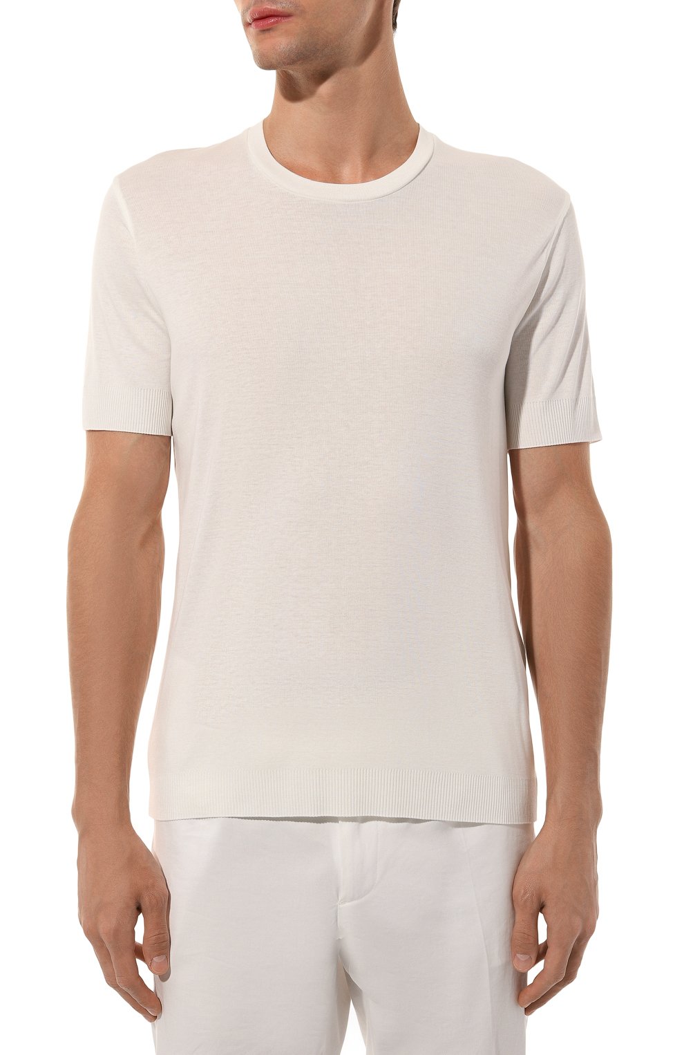 Джемпер из лиоцелла и хлопка TOM FORD белого цвета по цене 38300 руб., арт. JMT001/JCS003, фото 3 Джемпер из лиоцелла и хлопка TOM FORD, арт. JMT001/JCS003, фото 3