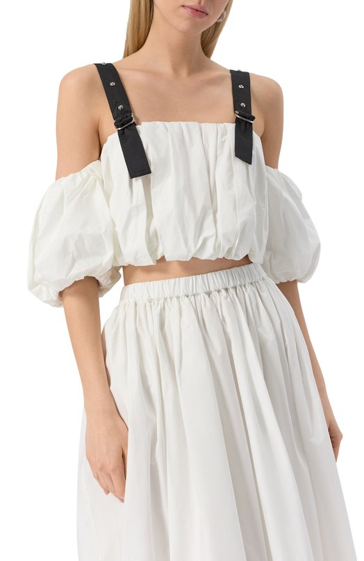 Хлопковый топ Pinko 105176/A2LD Белый  105176/A2LD Фото 3