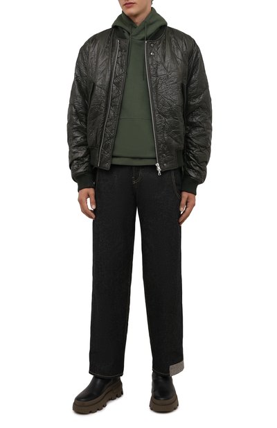 Хлопковое худи Y-3 зеленого цвета по цене 17200 руб., арт. HF7069/M, фото 2 Хлопковое худи Y-3, арт. HF7069/M, фото 2