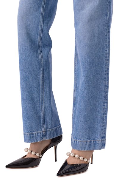 Лакированные туфли aurelie 85 JIMMY CHOO черного цвета по цене 105000 руб., арт. AURELIE 85/XKM, фото 3 Лакированные туфли aurelie 85 JIMMY CHOO, арт. AURELIE 85/XKM, фото 3