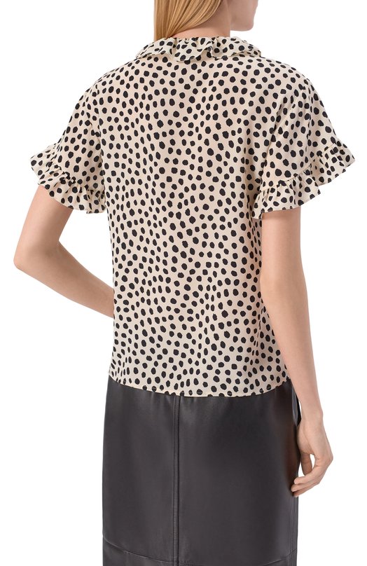 Шелковая блузка Chloé CH26SHT33306 Кремовый  CH26SHT33306 Фото 4