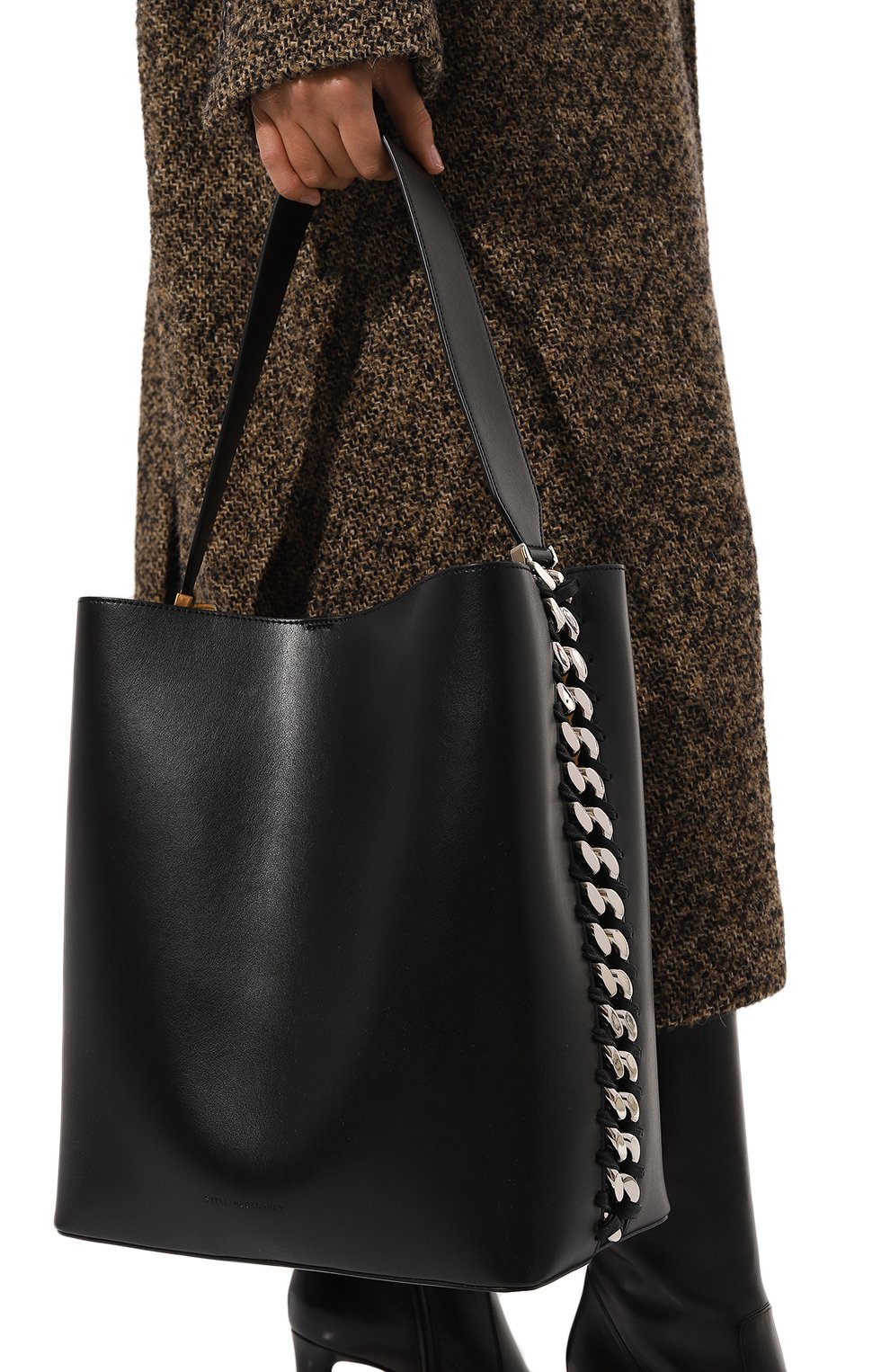 Сумка-тоут frayme STELLA MCCARTNEY черного цвета по цене 227500 руб., арт. 7B0011/W8839, фото 2 Сумка-тоут frayme STELLA MCCARTNEY, арт. 7B0011/W8839, фото 2