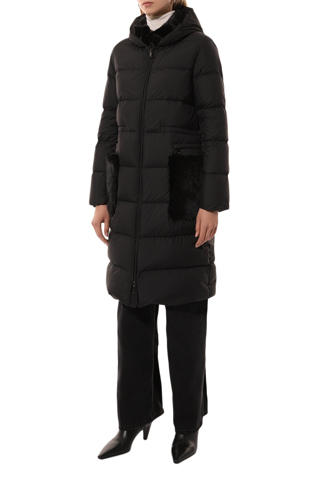 Пуховик с отделкой из меха норки MANZONI24, арт. 24M1309-NY0V/, фото 3