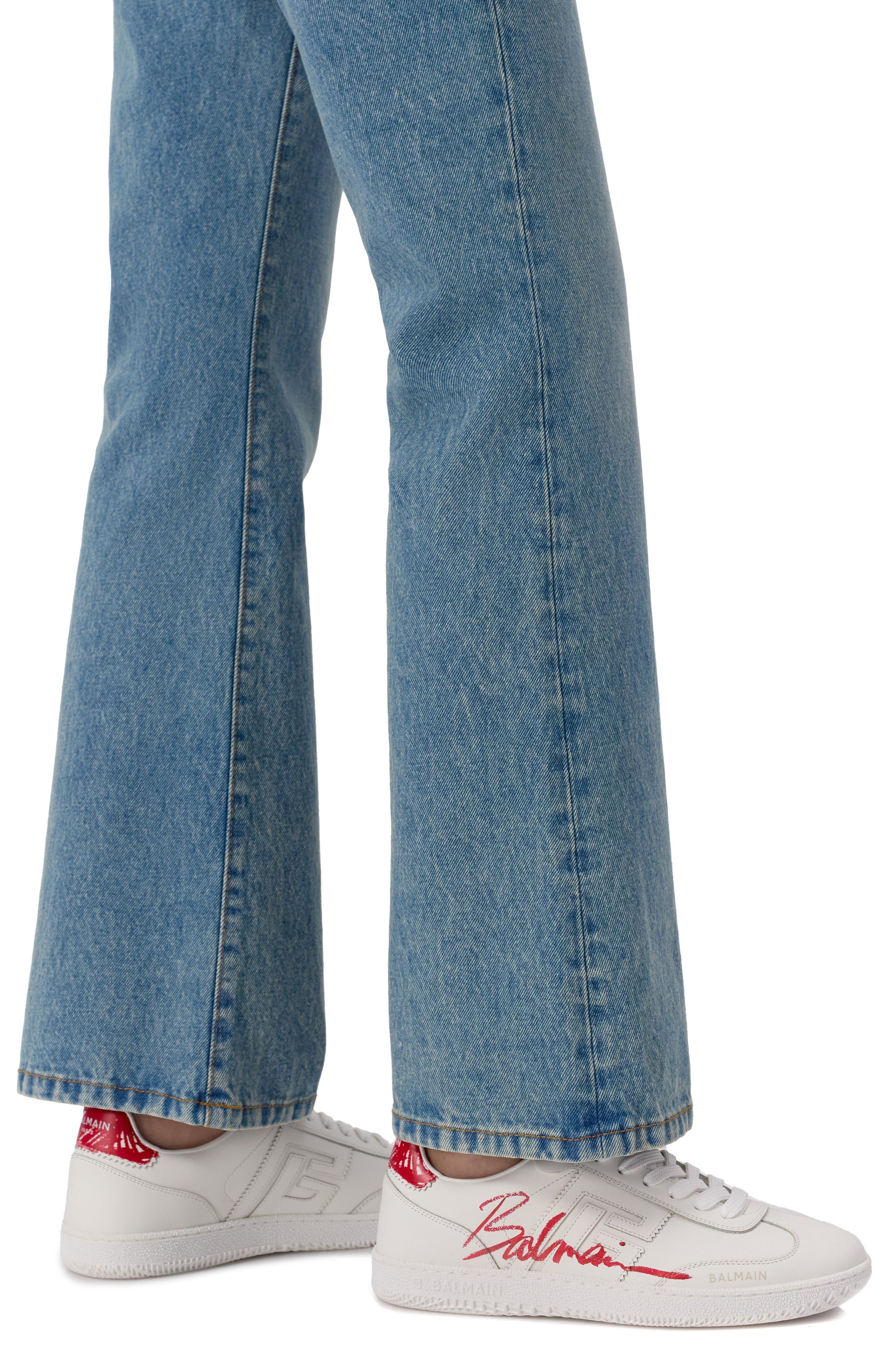 Кожаные кеды swan lipstick BALMAIN, арт. EN0VI735/LIPS, фото 3