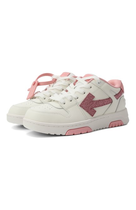 Кожаные кеды out of office OFF-WHITE, арт. 0GIA007S25LEA002/34-36
