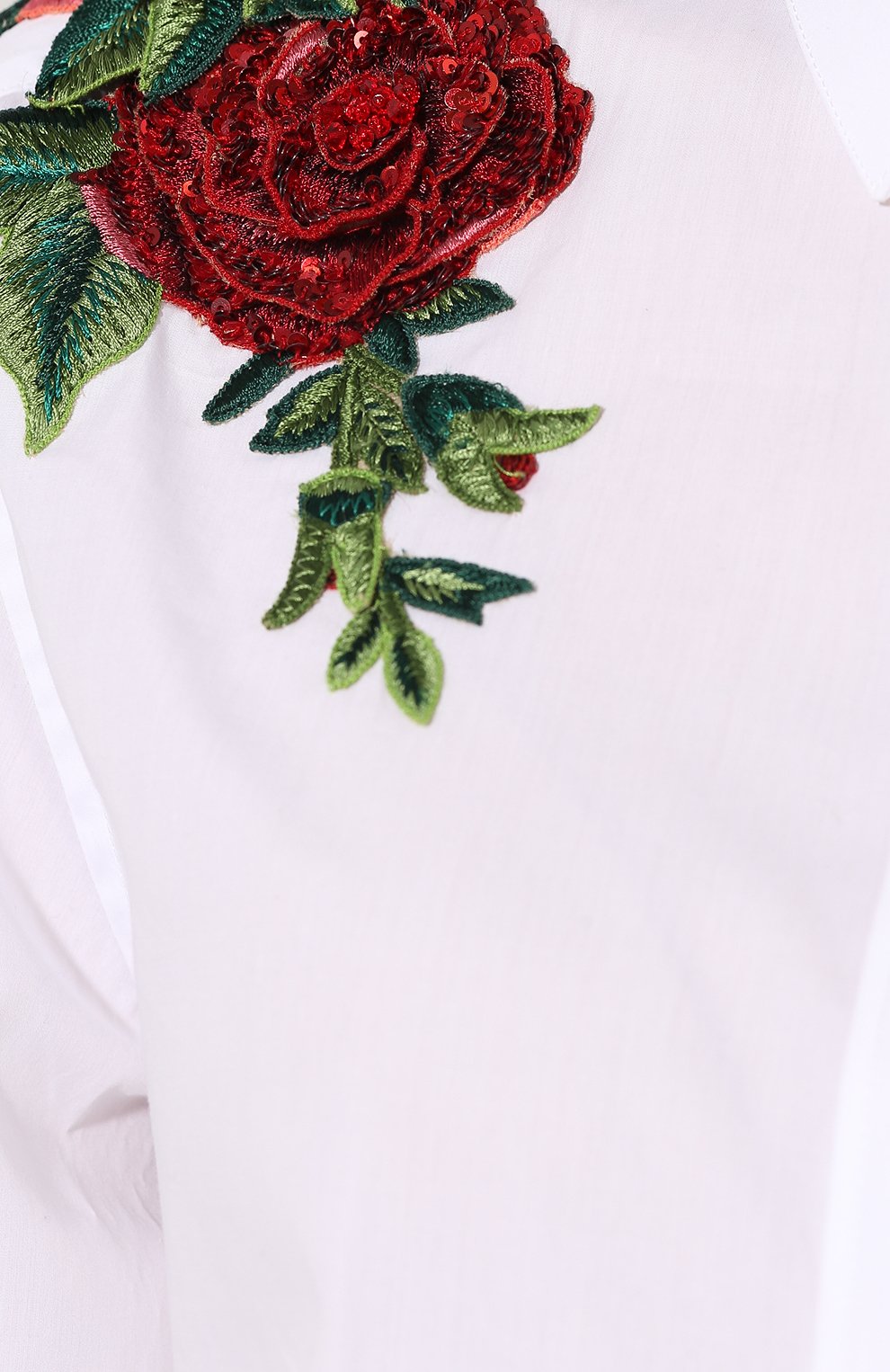 Хлопковая рубашка DOLCE & GABBANA белого цвета по цене 464000 руб., арт. F5I96Z/FU5K9, фото 5 Хлопковая рубашка DOLCE & GABBANA, арт. F5I96Z/FU5K9, фото 5